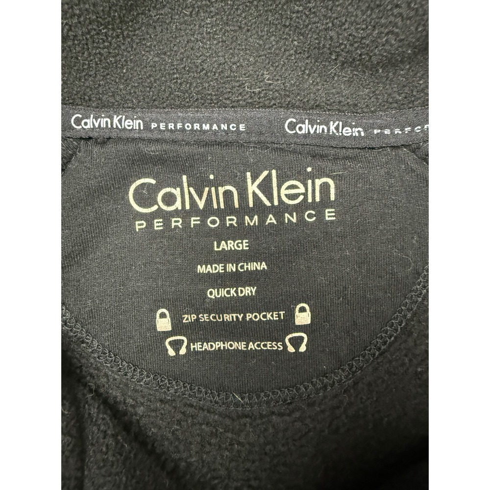 Calvin Klein Performance Fleece Full Zip Jacket L‎ Womens Black Quick Dry - Picture 5 of 9